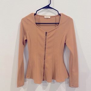 Tan peplum top
